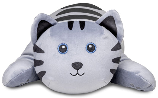 Katze Plüsch Kissen grau - 55 cm