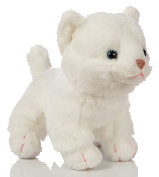 Katzen-Baby (weiß), stehend - 13 cm