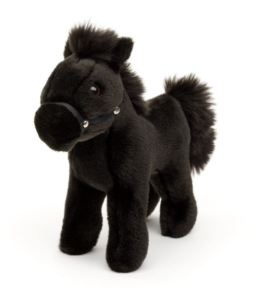 Pferd schwarz - 22 cm - Kuscheltier, Plüsch - Unitoys