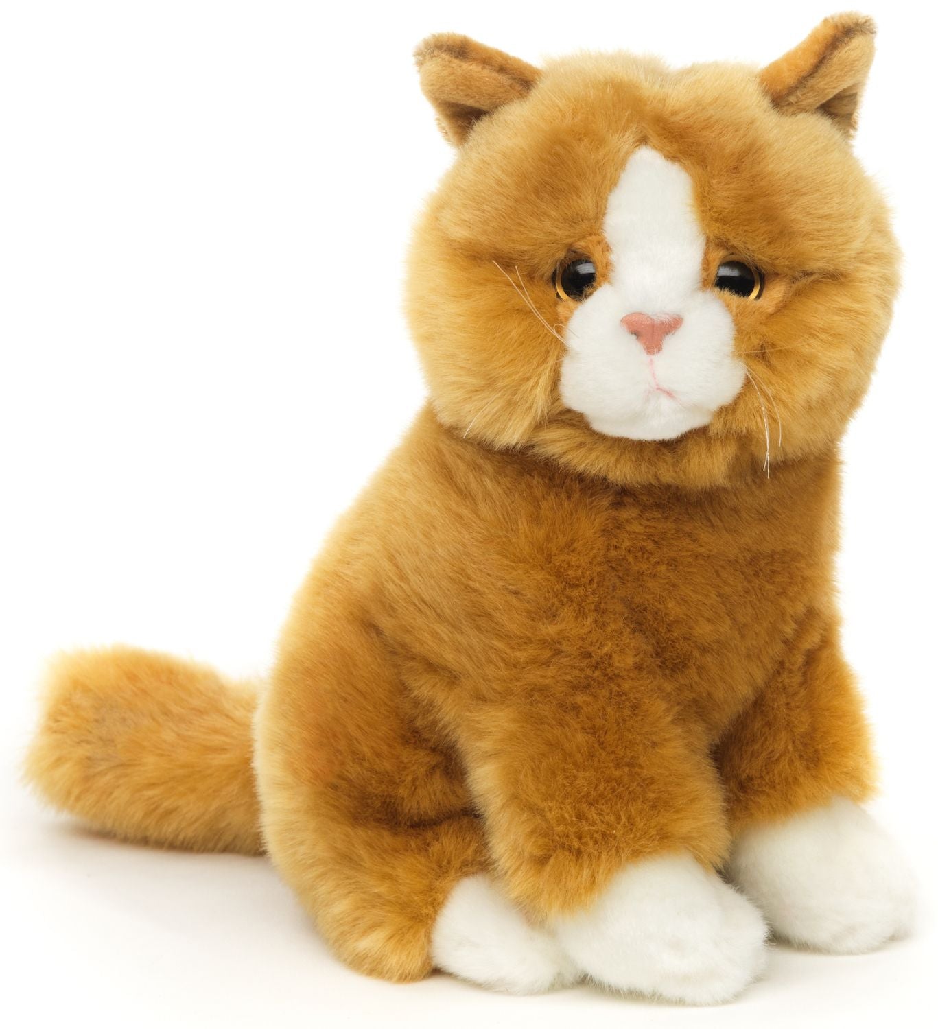 Katze goldbraun, sitzend - 21 cm