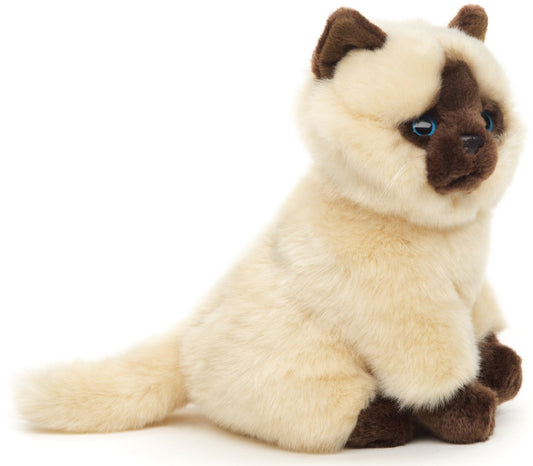 Siamkatze beige-braun, sitzend - 21 cm