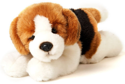 Beagle Welpe, liegend - 24 cm - Unitoys - Kuscheltier - Hund - Haustier-  recyceltes Plüsch - GPRS