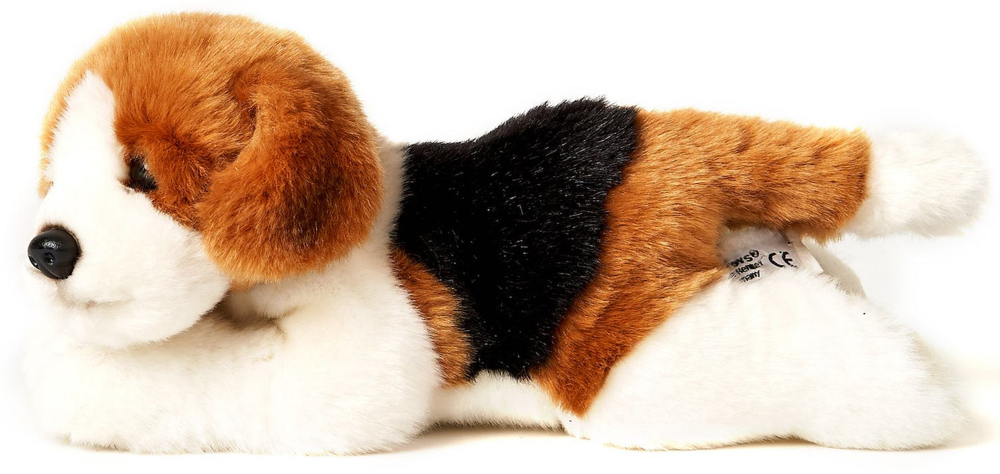 Beagle Welpe, liegend - 24 cm - Unitoys - Kuscheltier - Hund - Haustier-  recyceltes Plüsch - GPRS