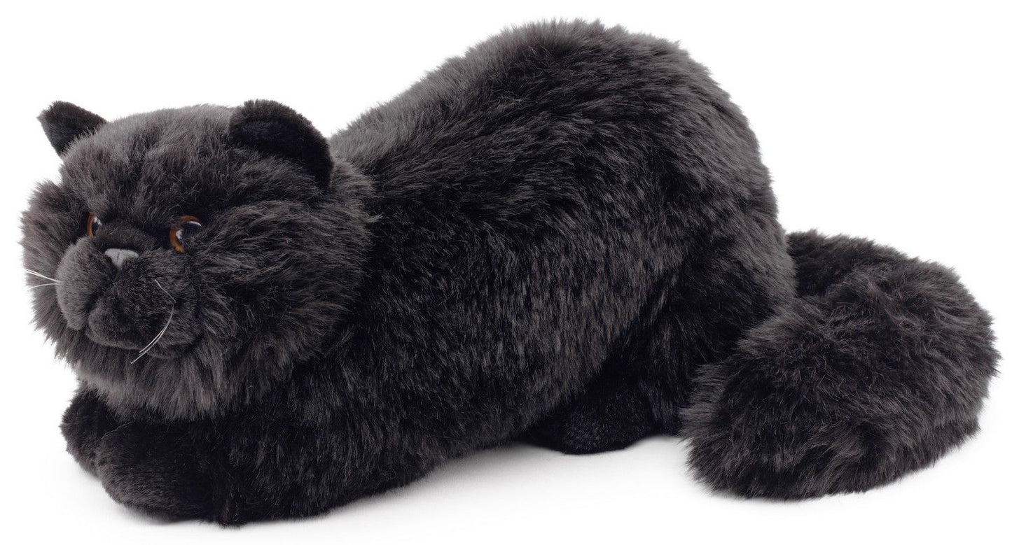 Perserkatze schwarz, liegend - 31 cm