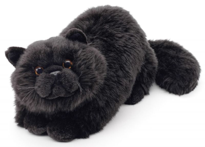 Perserkatze schwarz, liegend - 31 cm