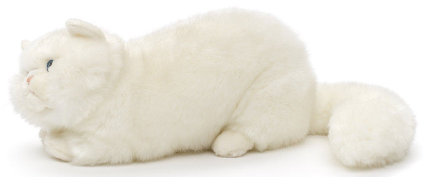 Perserkatze weiß, liegend - 31 cm