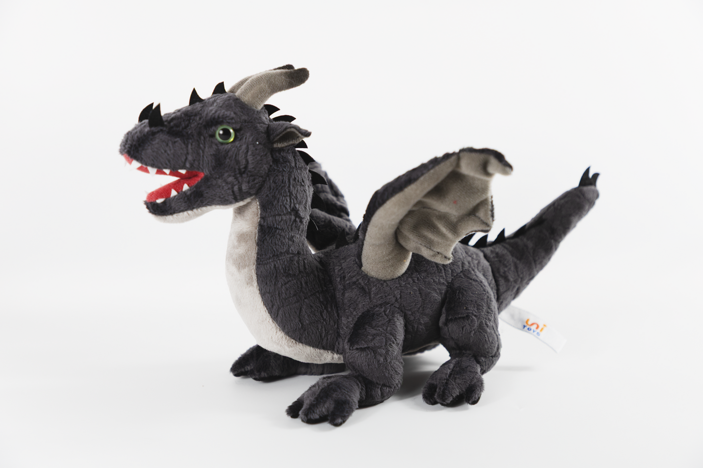 Drache schwarz - 32 cm - Kuscheltier - Plüsch - Unitoys