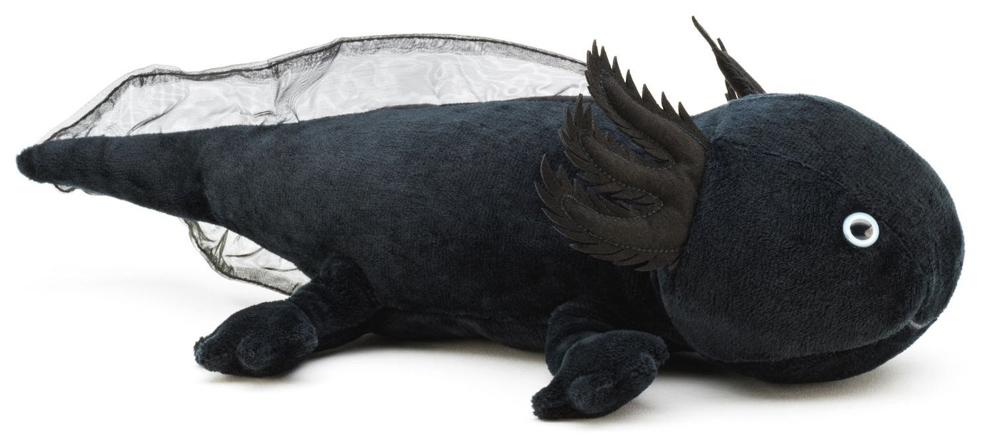 Axolotl (schwarz) - 32 cm - Unitoys - Kuscheltier - Plüsch - GPSR geprüft