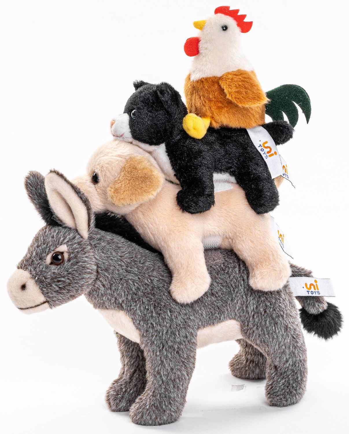 Bremer Stadtmusikanten 32 cm - Unitoys - Plüsch Kuschel recyceltes Polyester