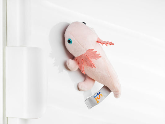 Axolotl mit Magnet 15cm - Unitoys - Kuscheltier - Plüsch - GPSR geprüft