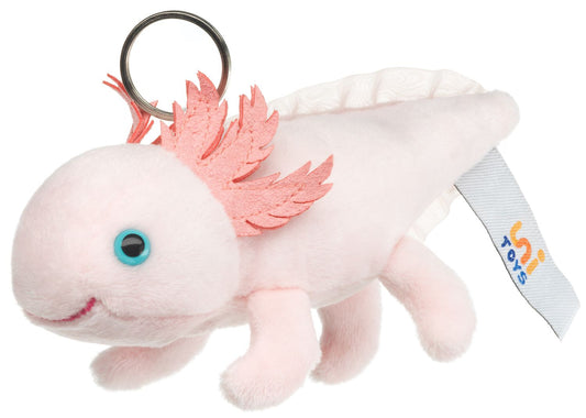 Axolotl mit Saugnapf - 15cm - Unitoys - Kuscheltier - Plüsch - GPSR geprüft