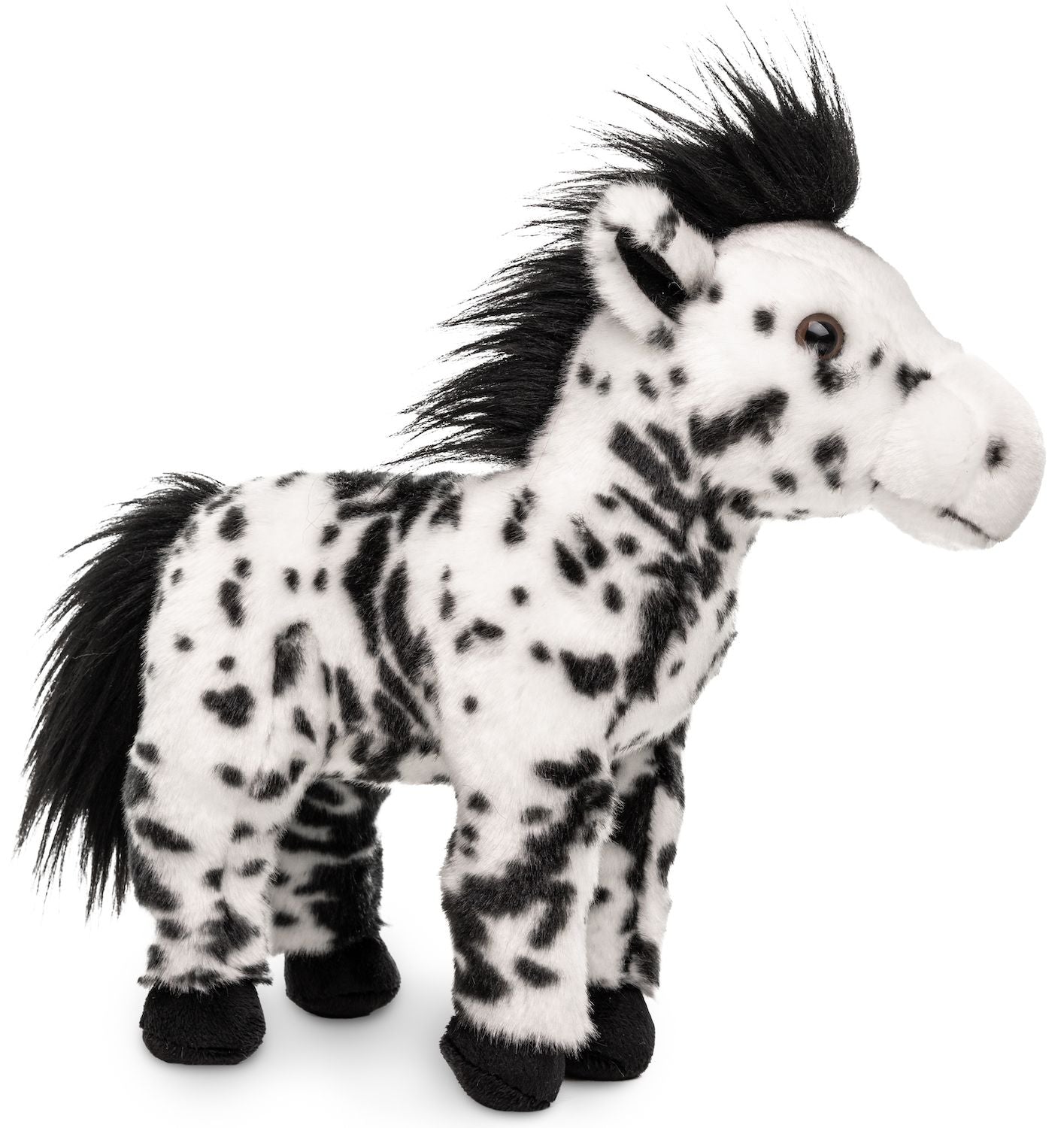 Pferd weiß mit schwarzen Flecken - 28 cm