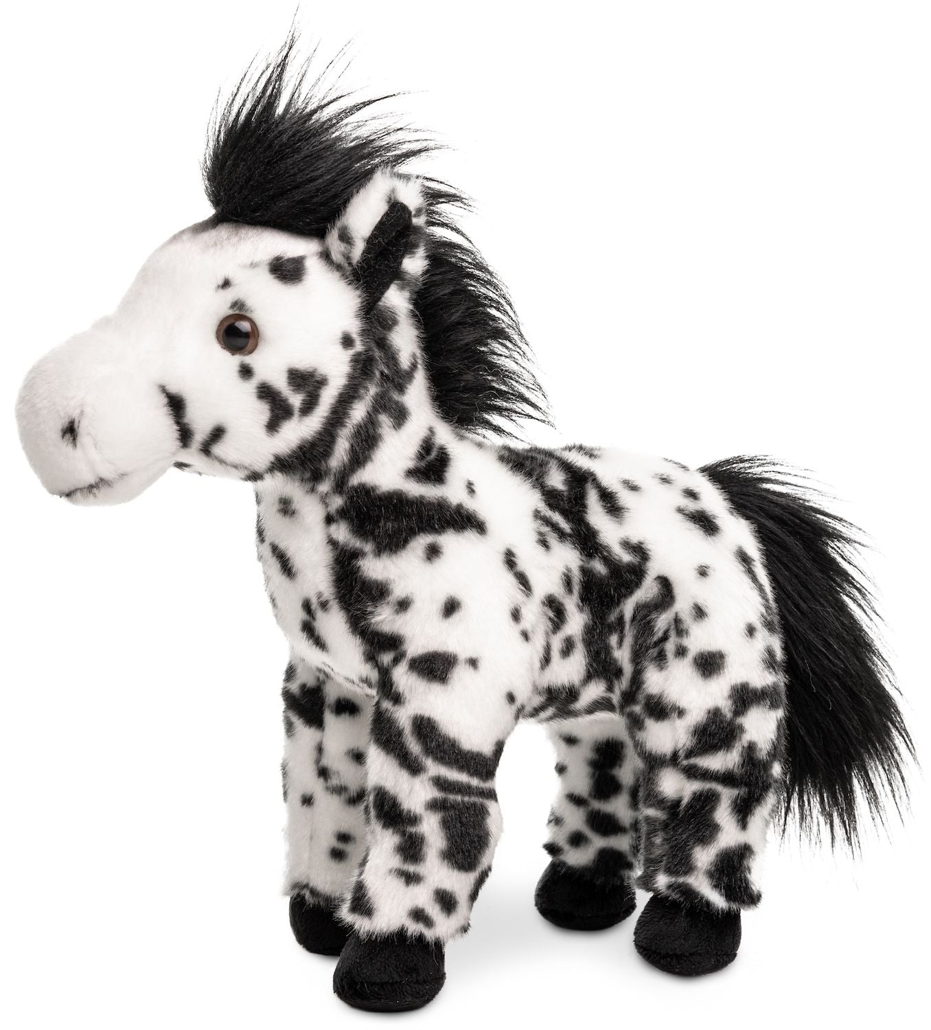 Pferd weiß mit schwarzen Flecken - 28 cm