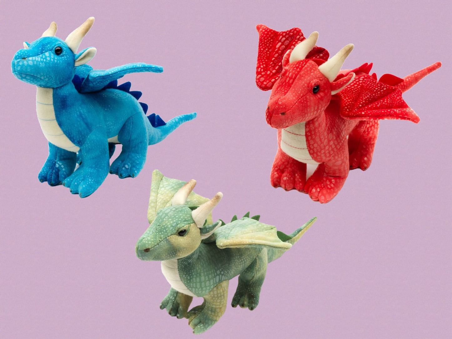 Drache rot 26 cm - Kuscheltier - Plüsch - Unitoys