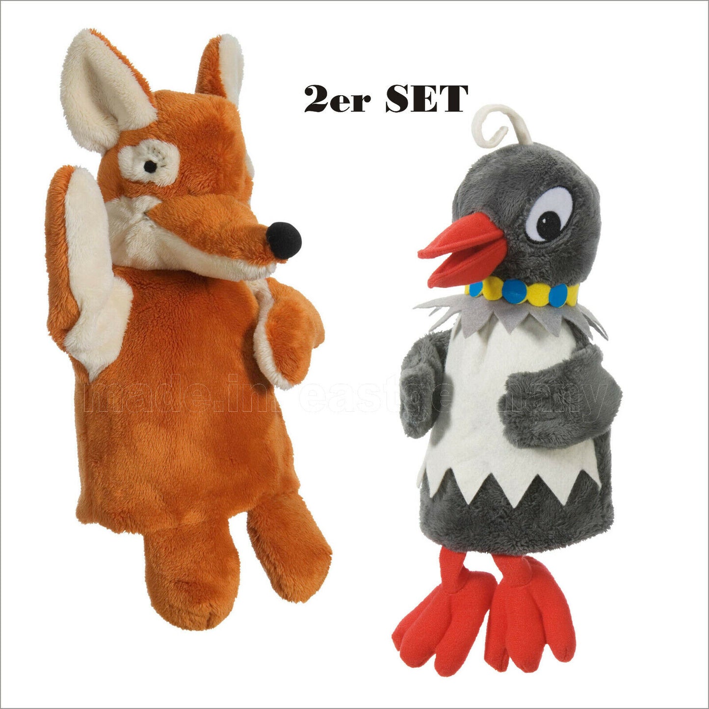 Handpuppe Set - Frau Elster + Herr Fuchs